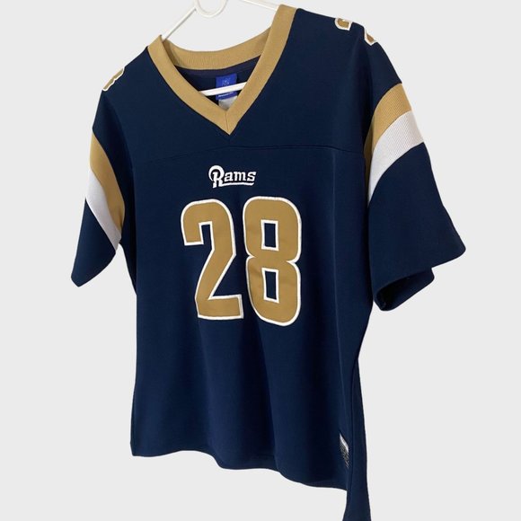 Vintage NFL Reebok St. Louis Rams Jersey Youth Large Marshall Faulk #28 Football - Picture 2 of 13